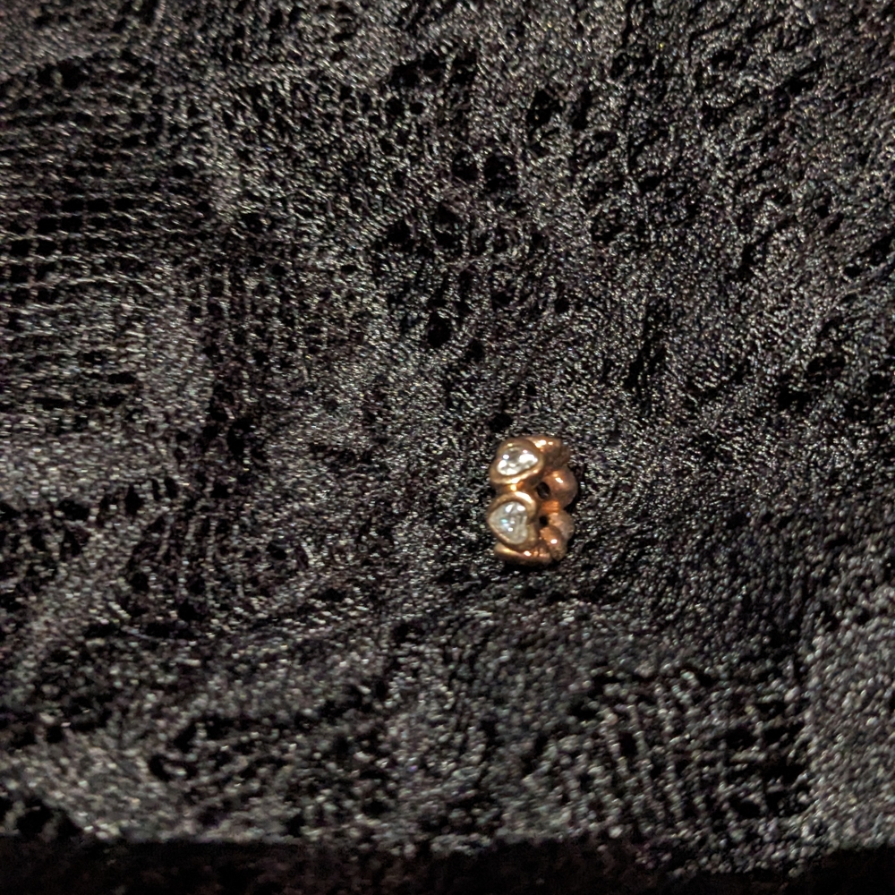 Pandora Rose Gold Alternating Heart Charm/Spacer - Picture 2 of 4